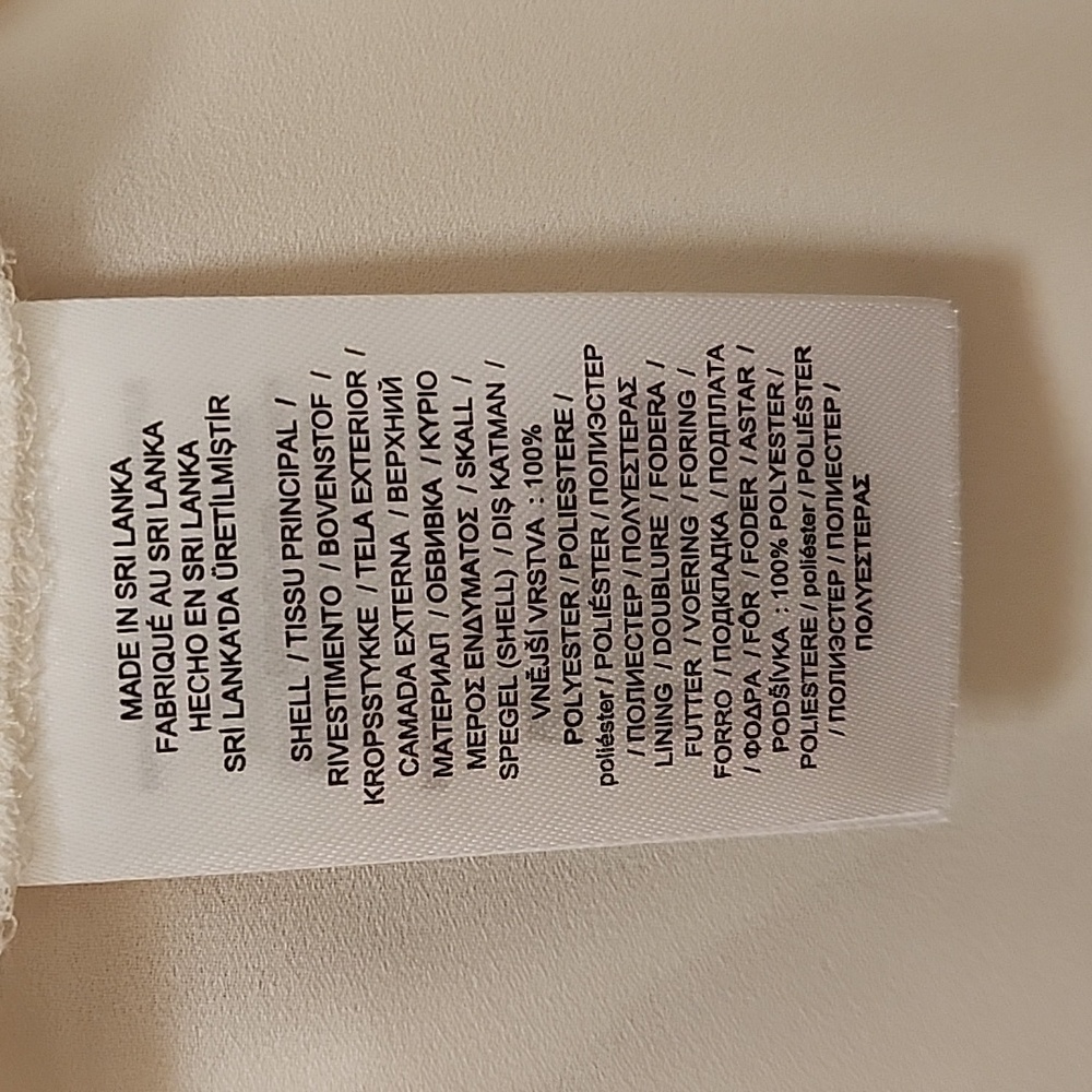 Lauren Ralp Lauren Black Label Shirtdress Elegant Winter Cream Midi Dress SZ 4 - Picture 15 of 16